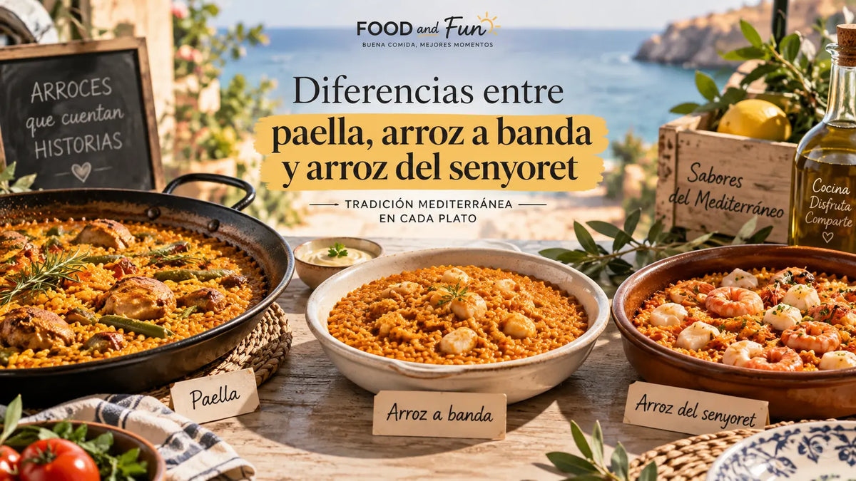 Diferencias entre paella, arroz a banda y arroz del senyoret